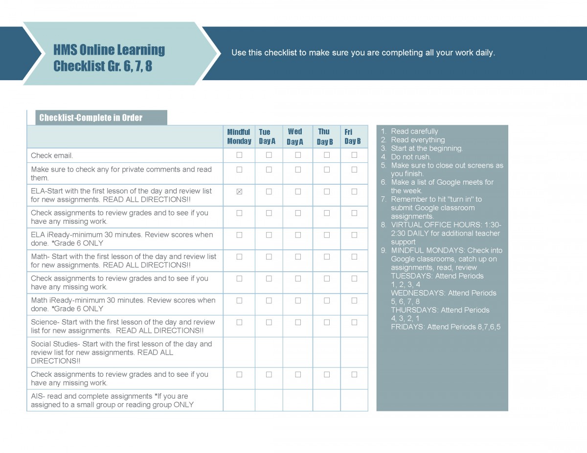 Checklist - Download PDF to Read