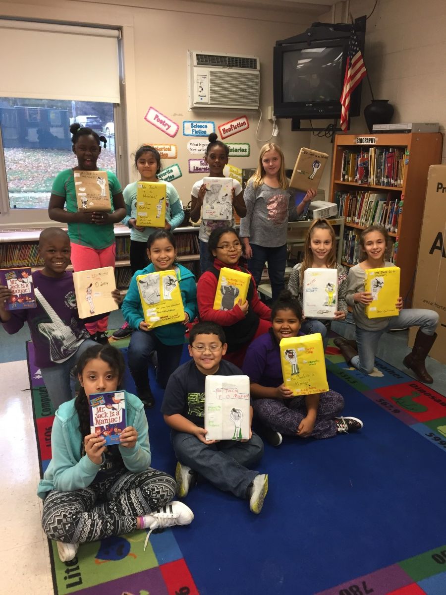 Students with books